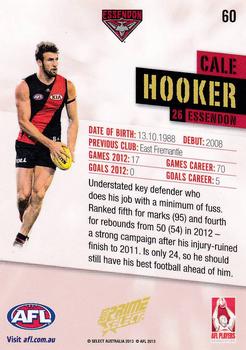 2013 Select Prime AFL #60 Cale Hooker Back